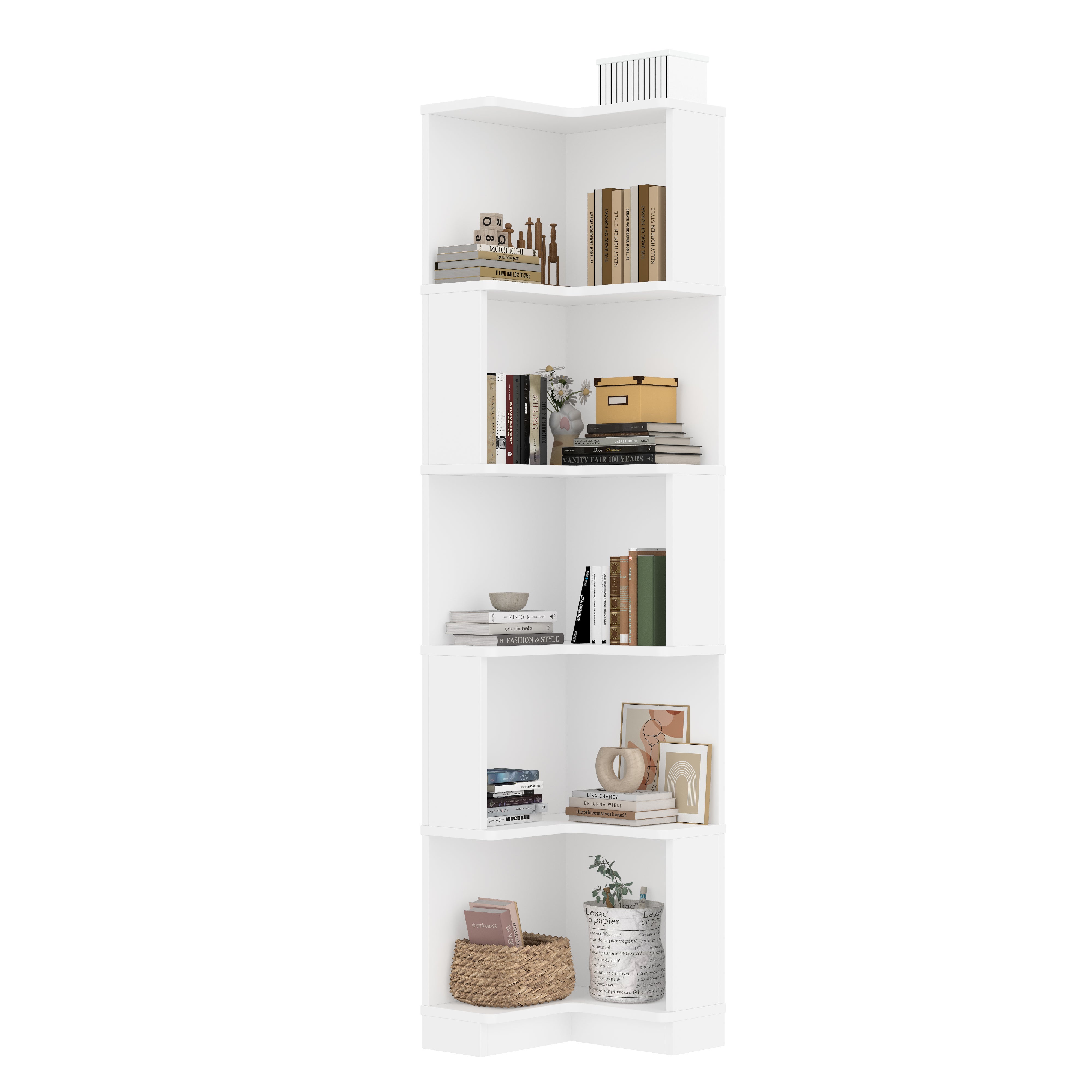Bibliothèque pour Séjour en MDF Blanc H. 175 x l. 635 x P. 45 cm - 6