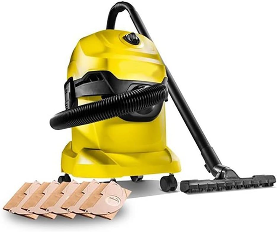 Sac Aspirateur, Lot de 5 Sacs droits Aspirateur pour Karcher WD3, WD 3 Premium, WD3200, WD3500P, A2204, A2204, A2534, SE4001 - 4