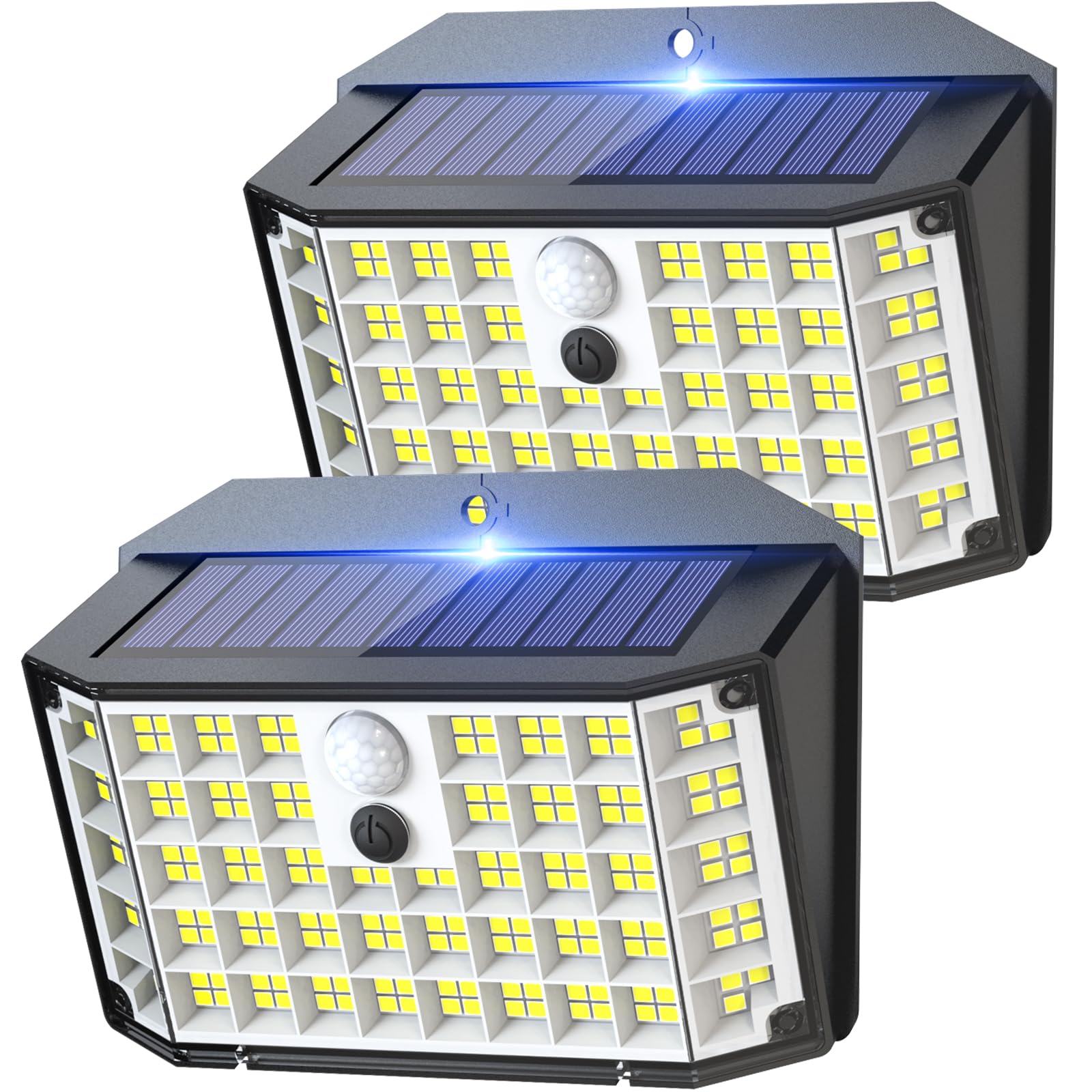 Lampe Solaire À Led, Détecteur De Mouvement, Éclairage Extérieur Lampe Solaire À Led, Détecteur De Mouvement, Éclairage Extérieur