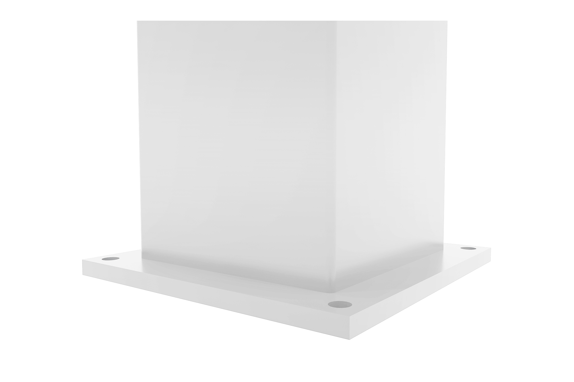 Poteau EIFEL 15x15 en aluminium H.166cm - Blanc mat - 6