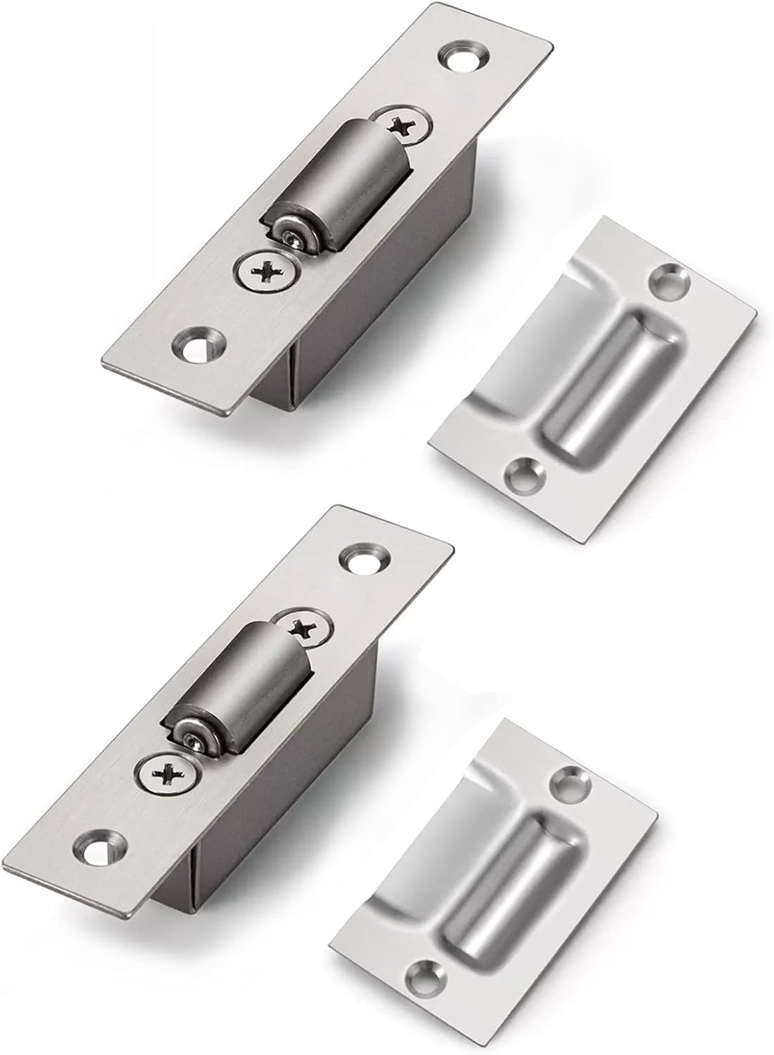 SUPVOX - Lot De 2 Loquets Double Bille En Inox Pour Portes D'armoire Et Placard - Idéal Pour Yacht, Bateau, Rangement Marine - 3