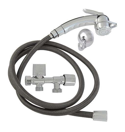Kit Douchette WC Rousseau - ABS Chromé, Flexible 1.20m, Robinet 3 Voies, Hygiène Complète
