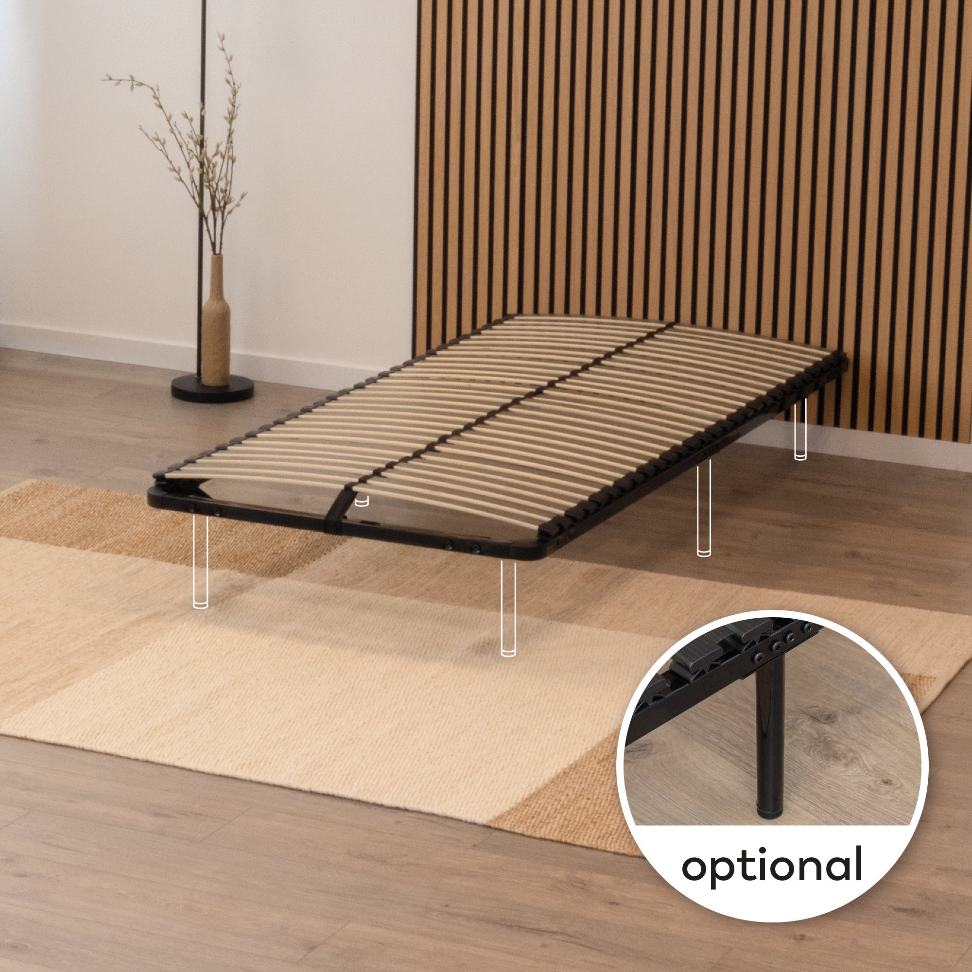 Rete a Doghe Ortho IF02 100x200 cm senza Piedi, in Legno