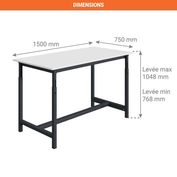 Pied D'Établi Rouge Et Anthracite 125x57x81 Cm - Support Métallique Ultra-Robuste Pour Atelier