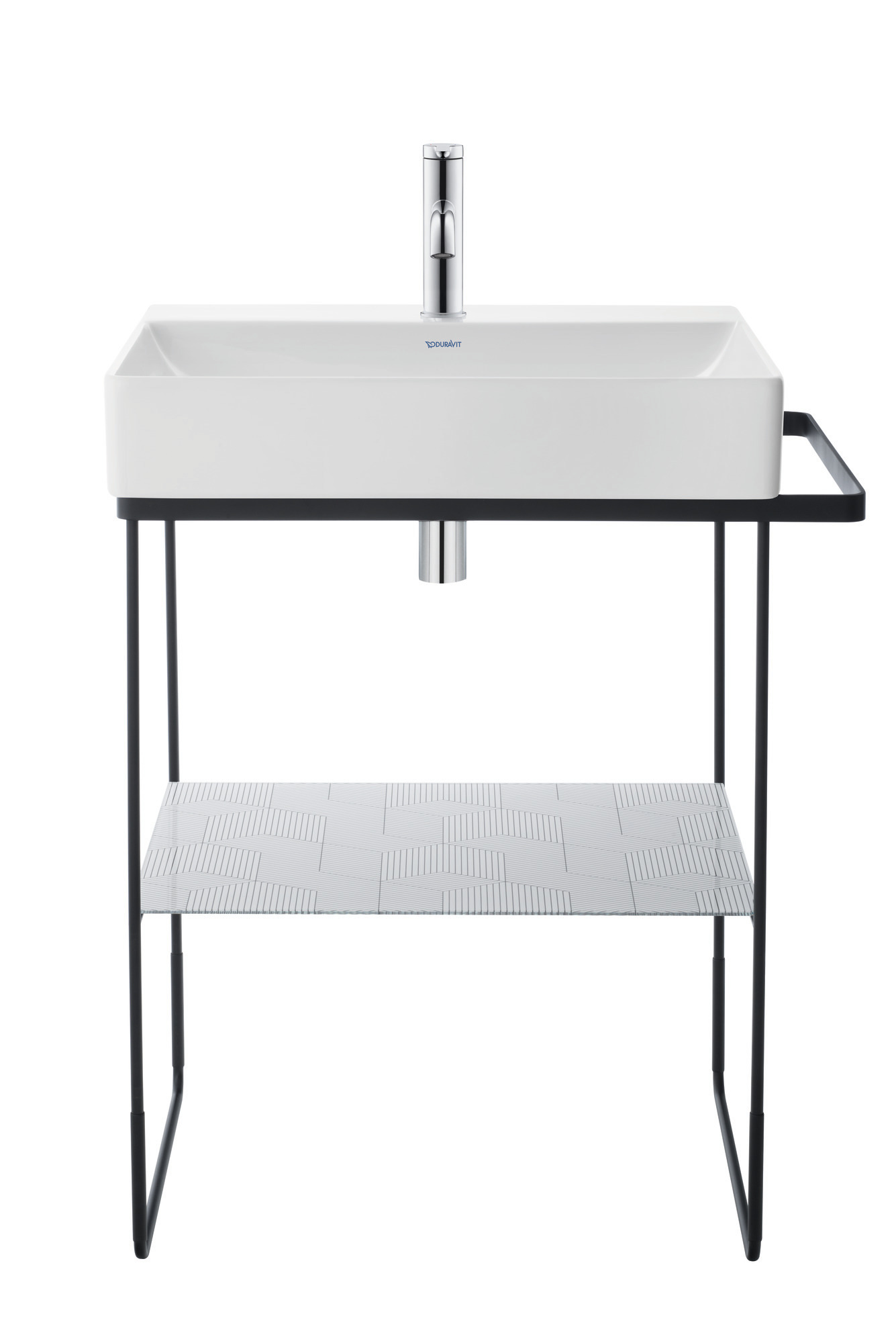 Duravit DuraSquare Lave-mains, meuble lave-mains 50x47cm, 1 trou pour ...