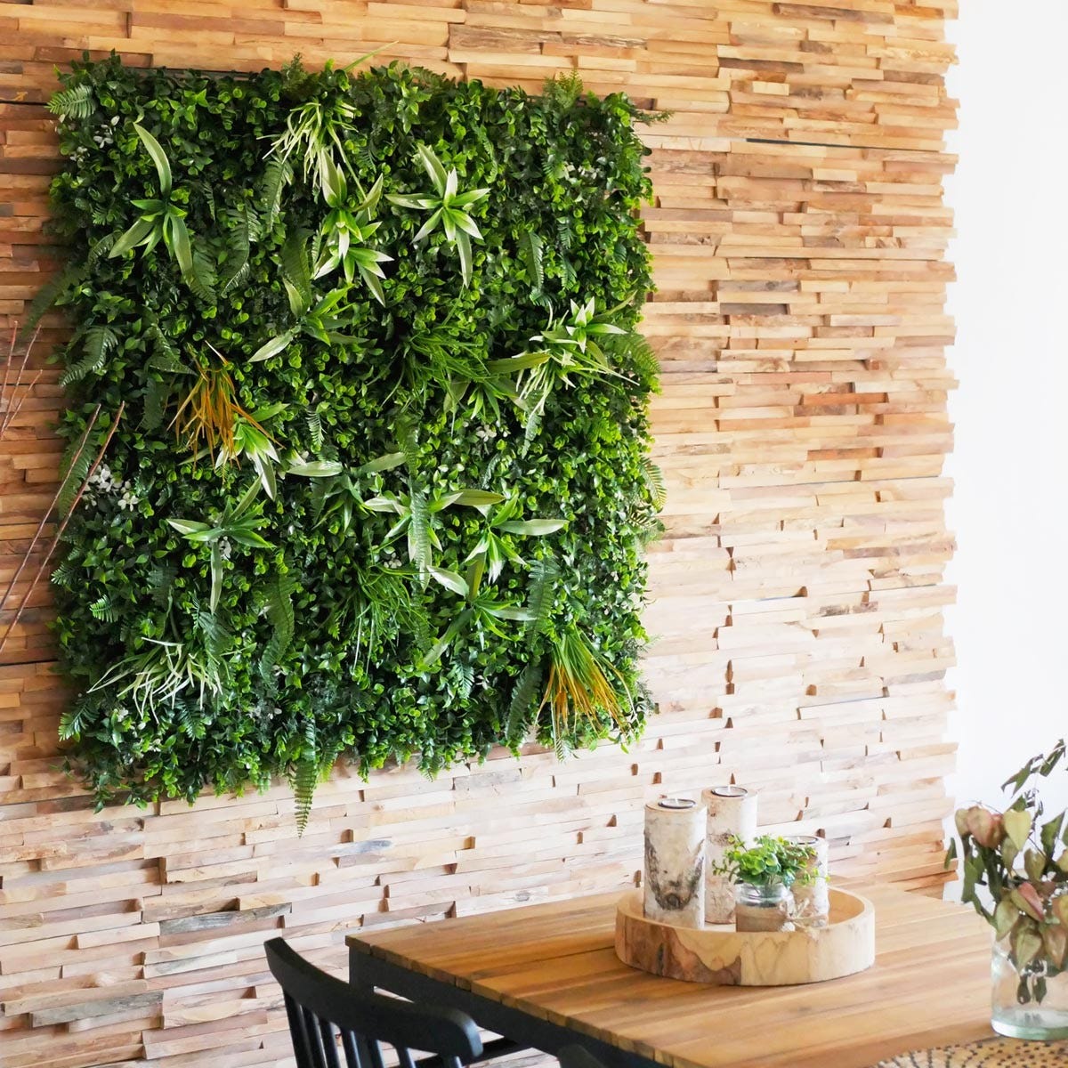 Mur Vegetal Savane decoration murale interieure plaque de 1m x 1m ...