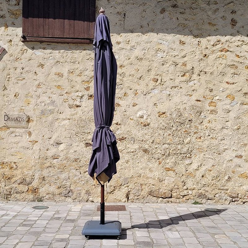 Pied de parasol carré en ciment gris 35 kg Basalta - 4