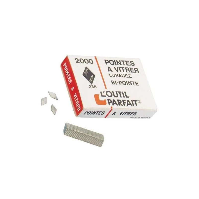 Boite de 2000 pointes à vitrer losanges 10-11mm - 2