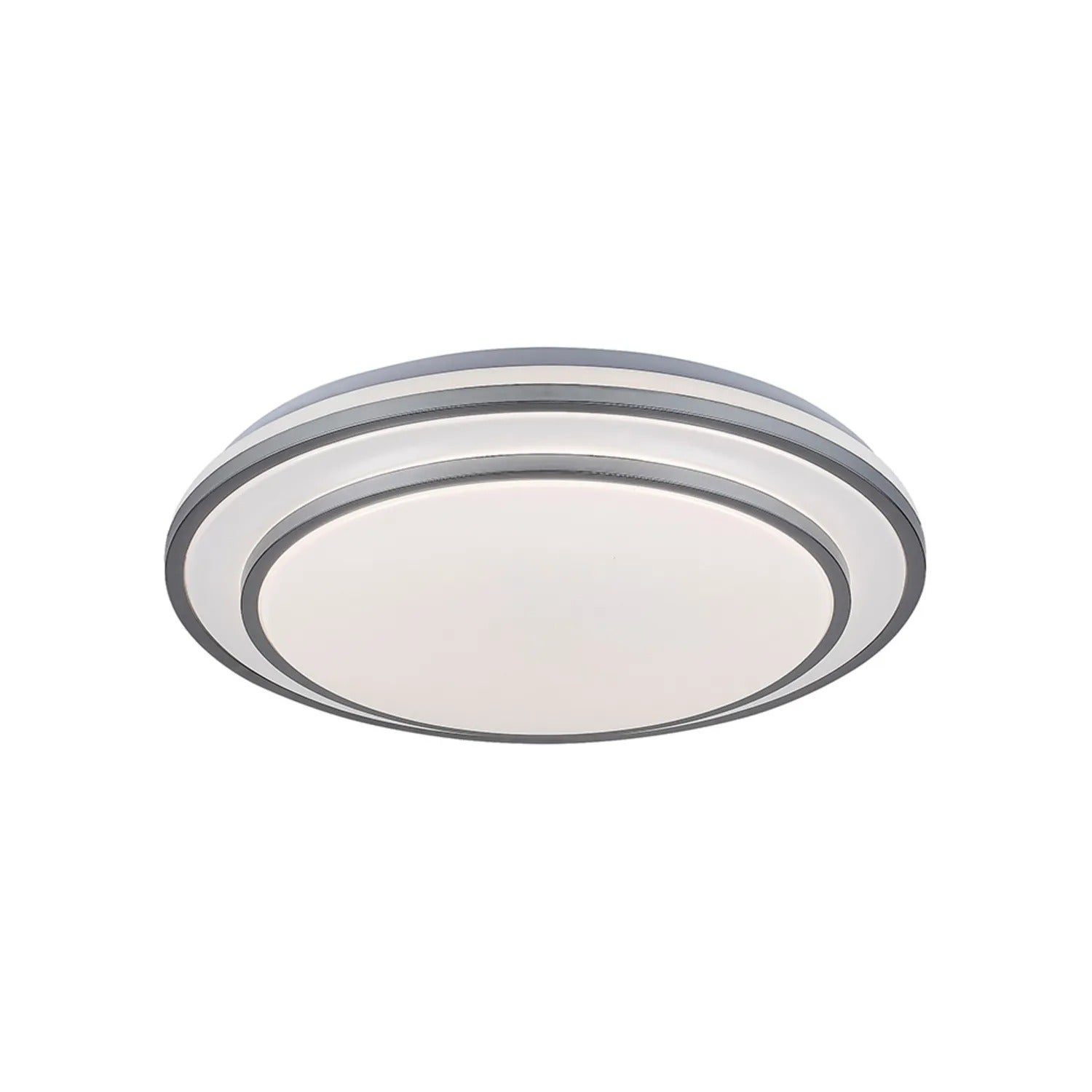 Plafon okrągły z pilotem Lupita LED 40W Odcienie bieli 2700lm srebrno-biały wym:8x49x49cm IP20 Rabalux
