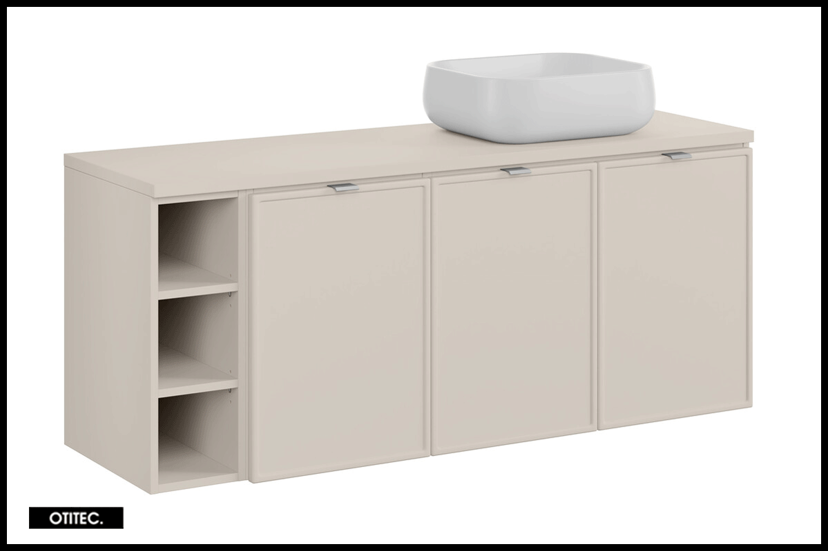 Ensemble meuble de salle de bain - 140 cm - avec plan - avec vasque à