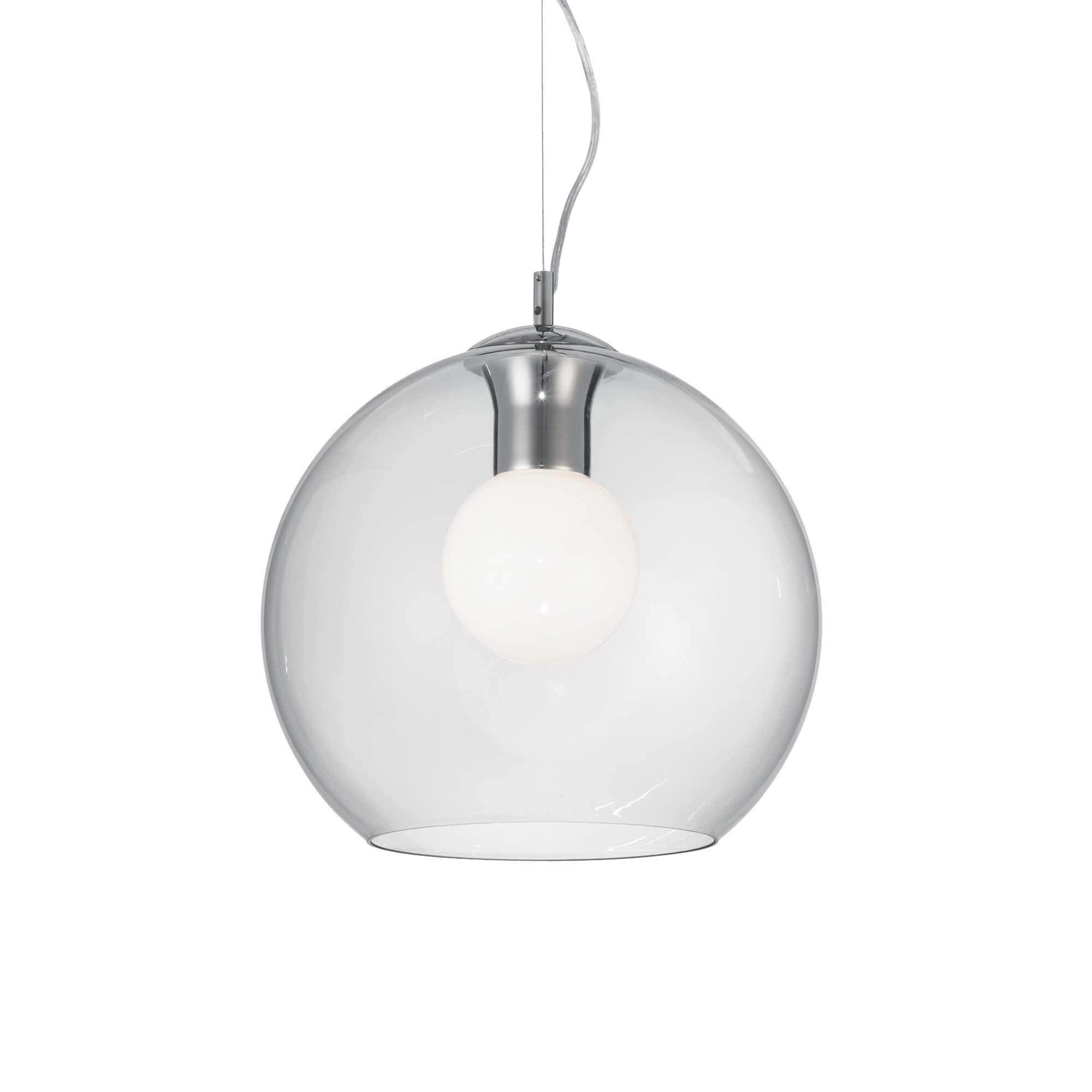 Ideal Lux  Suspension Design Transparente Nemo Clear 1 Ampoule , Leroy Merlin