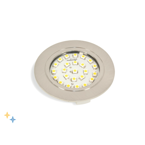 Spot led crux in EMUCA - 220V 1.8W finition inox blanc froid avec ...