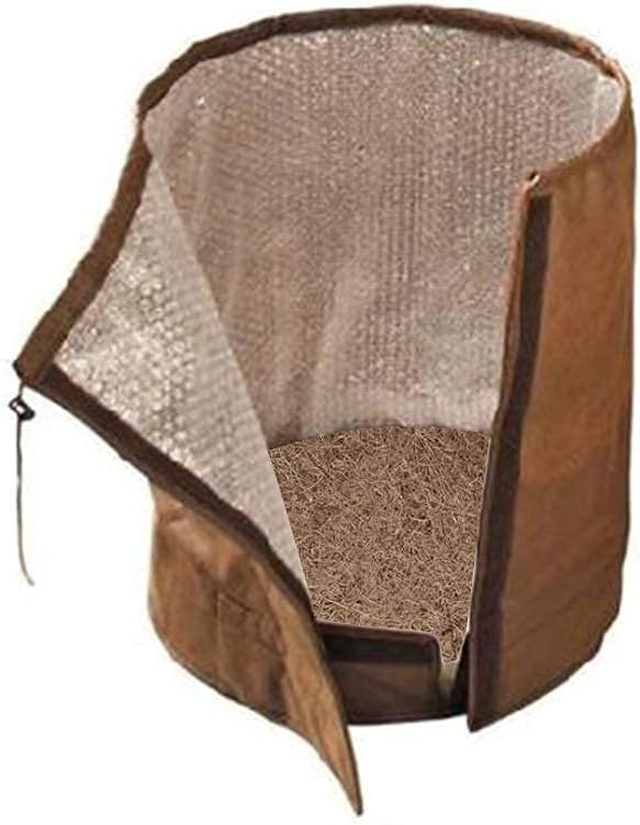 Pokrowiec ochronny przeciwko mrozowi dla roślin, gruby i ciepły pokrowiec ochronny do zimowego ogrodnictwa, wielokrotnego użytku_70 x 65 cm