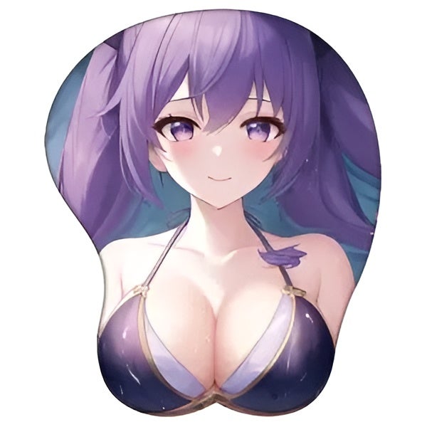 Tapis de souris 3D avec seins en silicone et repose-poignet