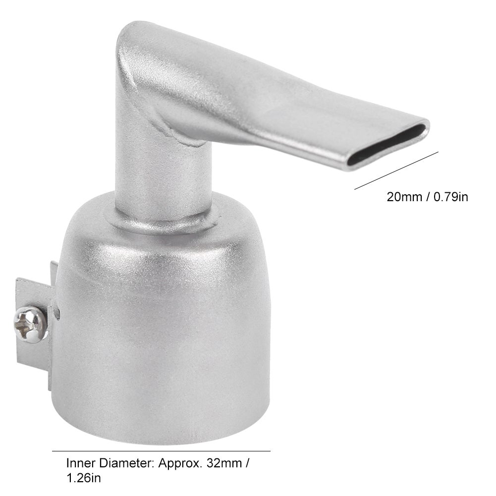 2 pezzi ugello di saldatura angolato a 90 gradi da 20 mm accessorio per saldatura con pistola ad aria calda - 4