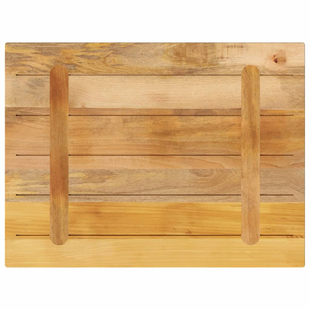 Plateau de table carré en bois de manguier massif brut 80x50x3,8cm- COMFORTXL - 5