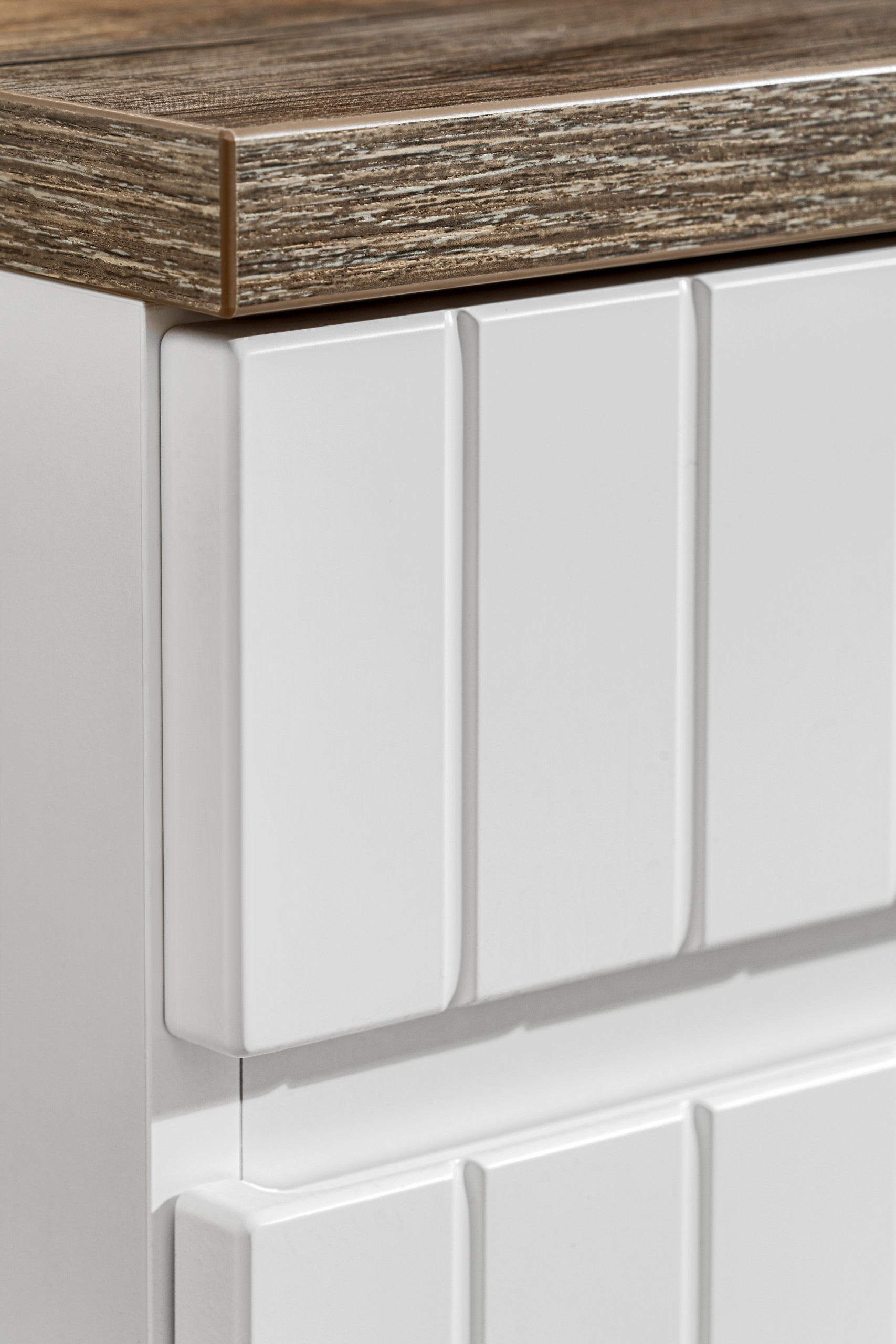 Szafka łazienkowa ICONIC White 60 cm wisząca biała ryflowana szuflada - 8