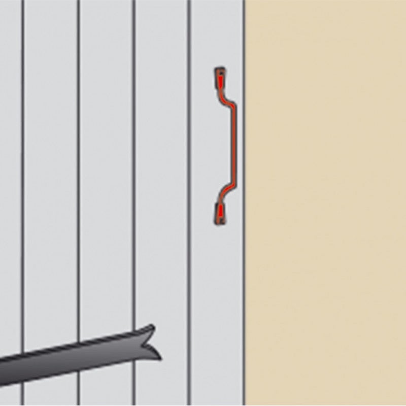 Poignée fil L. 140 mm Afbat acier noir mat - 2