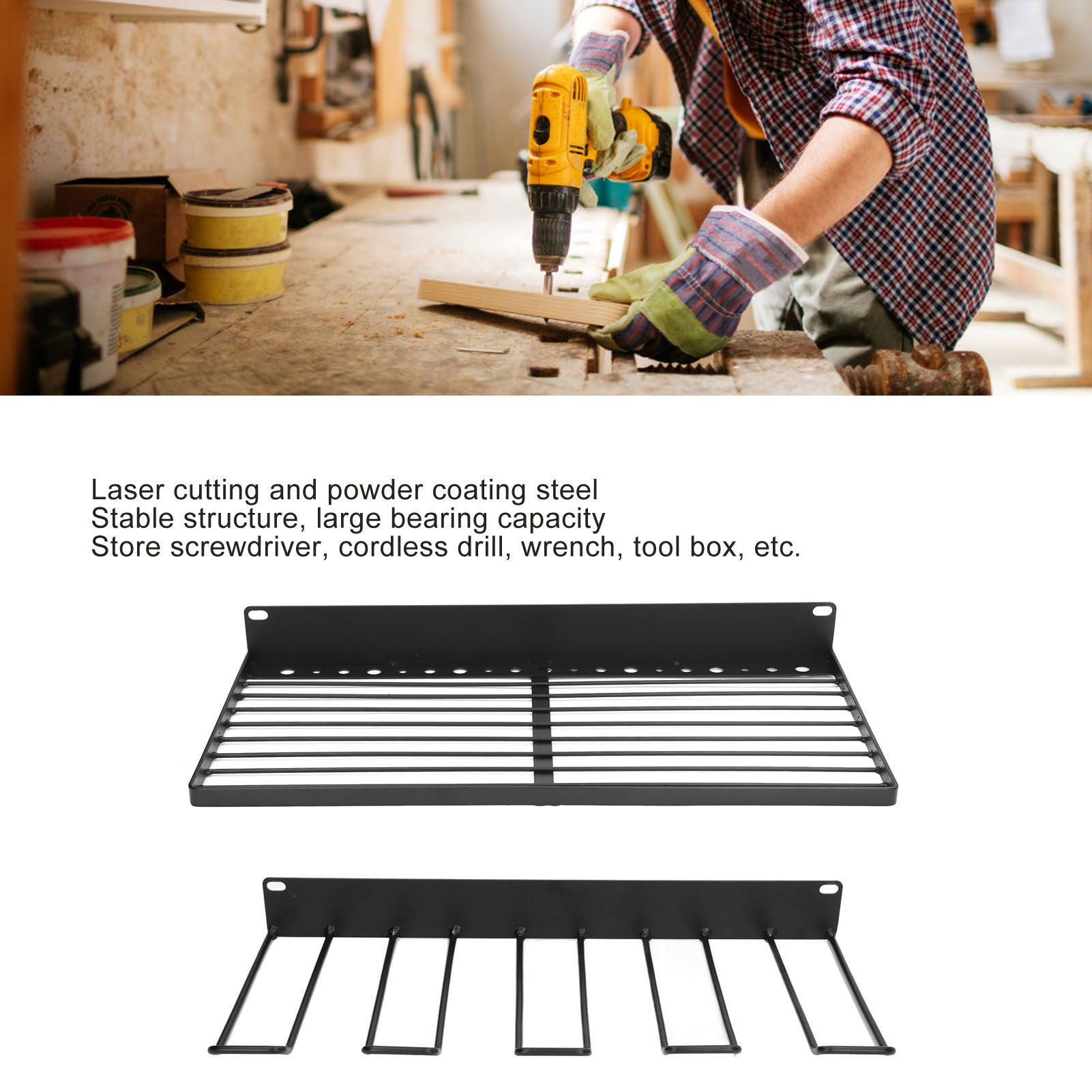 Organizer Da Parete Per Attrezzi - Porta Trapano, Cacciaviti E Martelli, Ideale Per Garage O Officina, Carico Fino A 50kg