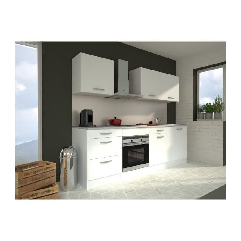 Vicco Elément de cuisine complet R- Line, Wit brillant/chêne power or/Chêne or Vicco Elément de cuisine complet R- Line, Wit brillant/chêne power or/Chêne or