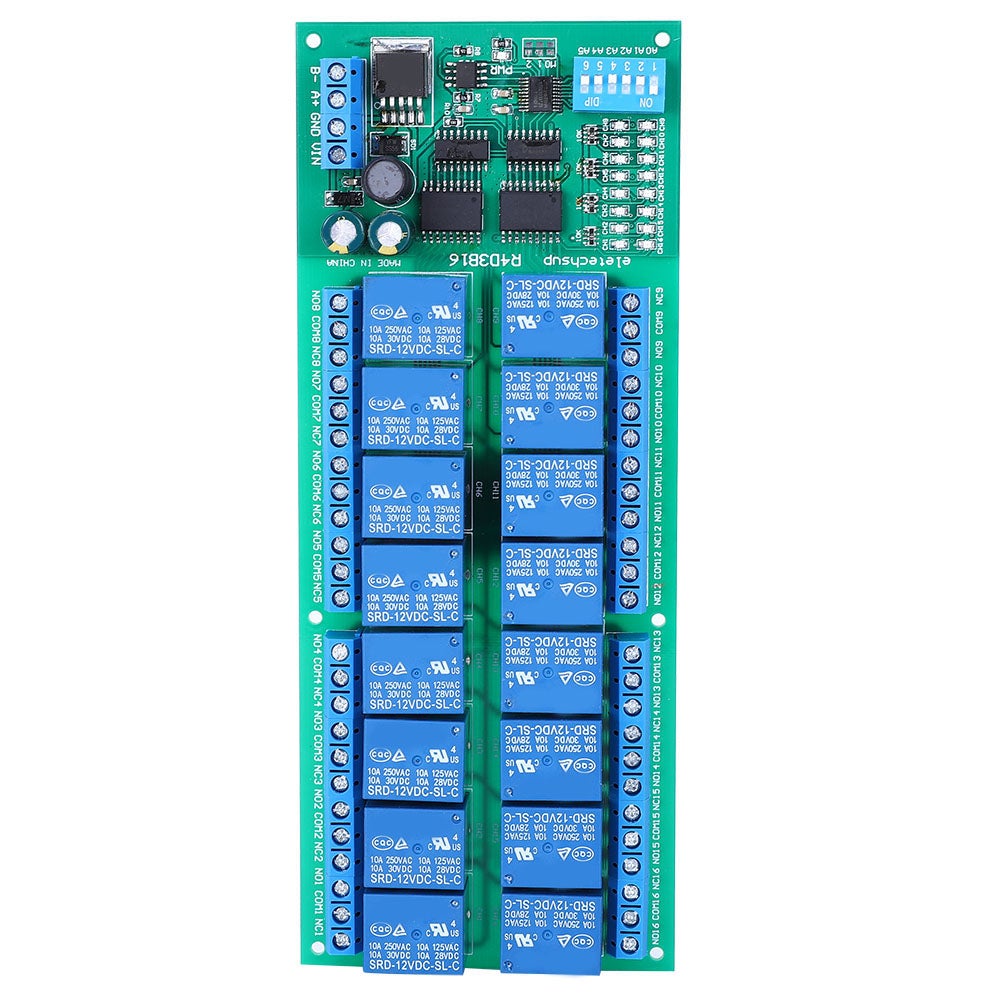 6-kanałowy moduł rozszerzeń elektrycznych PLC z przekaźnikiem 12 V RS485 do zdalnego sterowania protokołem RTU R4D3B16