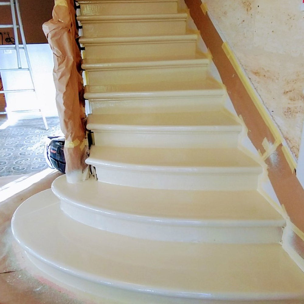 Peinture époxy sol et mur mat Kit de 10 Kg Jaune Sable RAL 1001 - 5