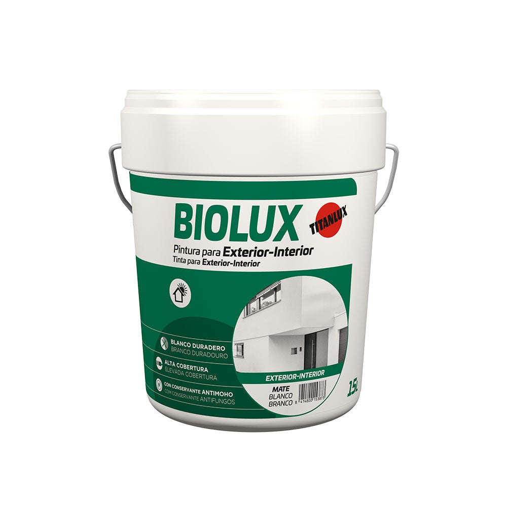 Peinture Plastique Int Rieure-ext Rieure Mate Biolux 4l Titan A62000804 ...