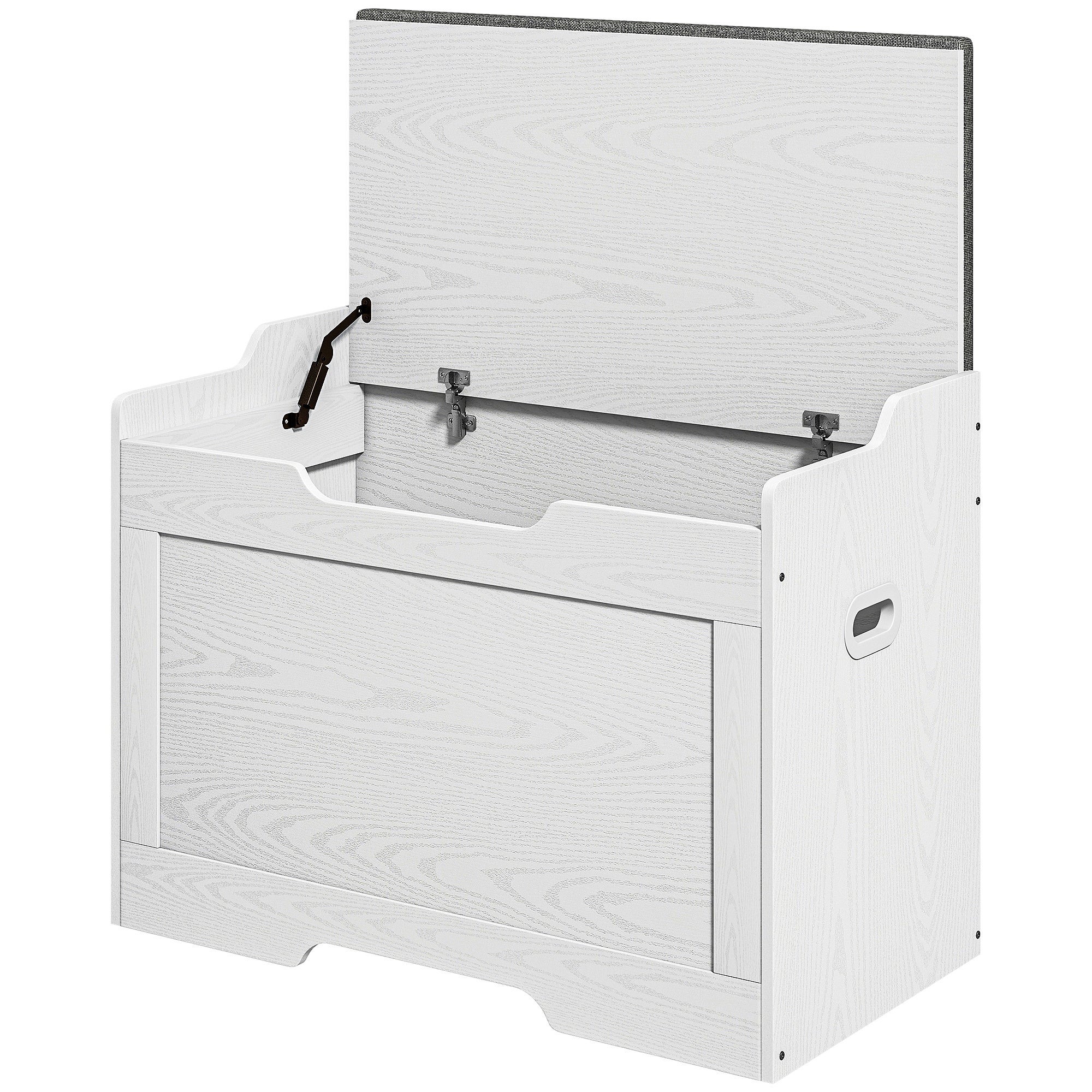 Banc de rangement 103 L,Banc de rangement multifonctionnel avec coussin en tissu lavable,Banc de rangement en bois pour entrée, couloir, salon - 12