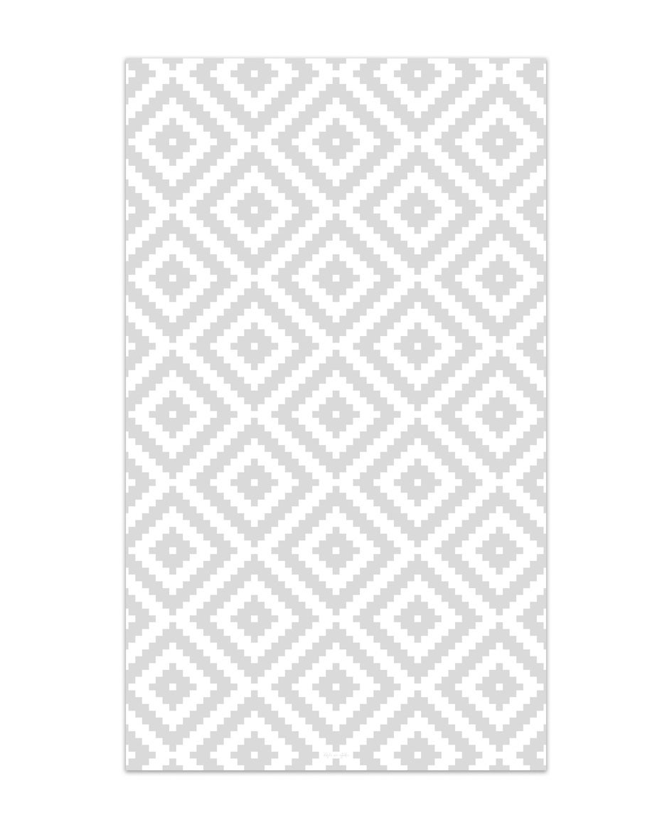 Alfombra de vinilo geométrica 07 gris 160x200 cm pvc cocina salón comedor