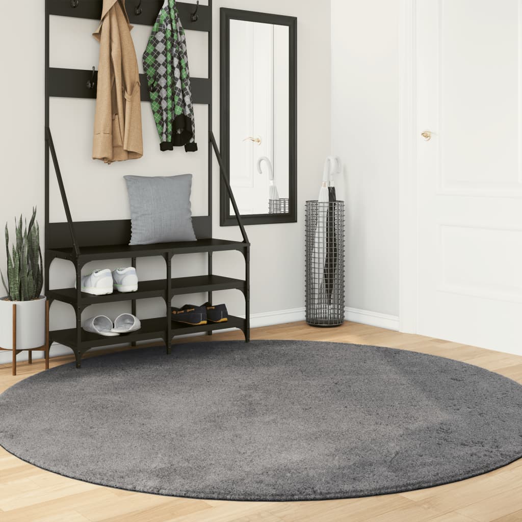 ¿alfombra huarte de pelo corto suave y lavable antracita? 200cm