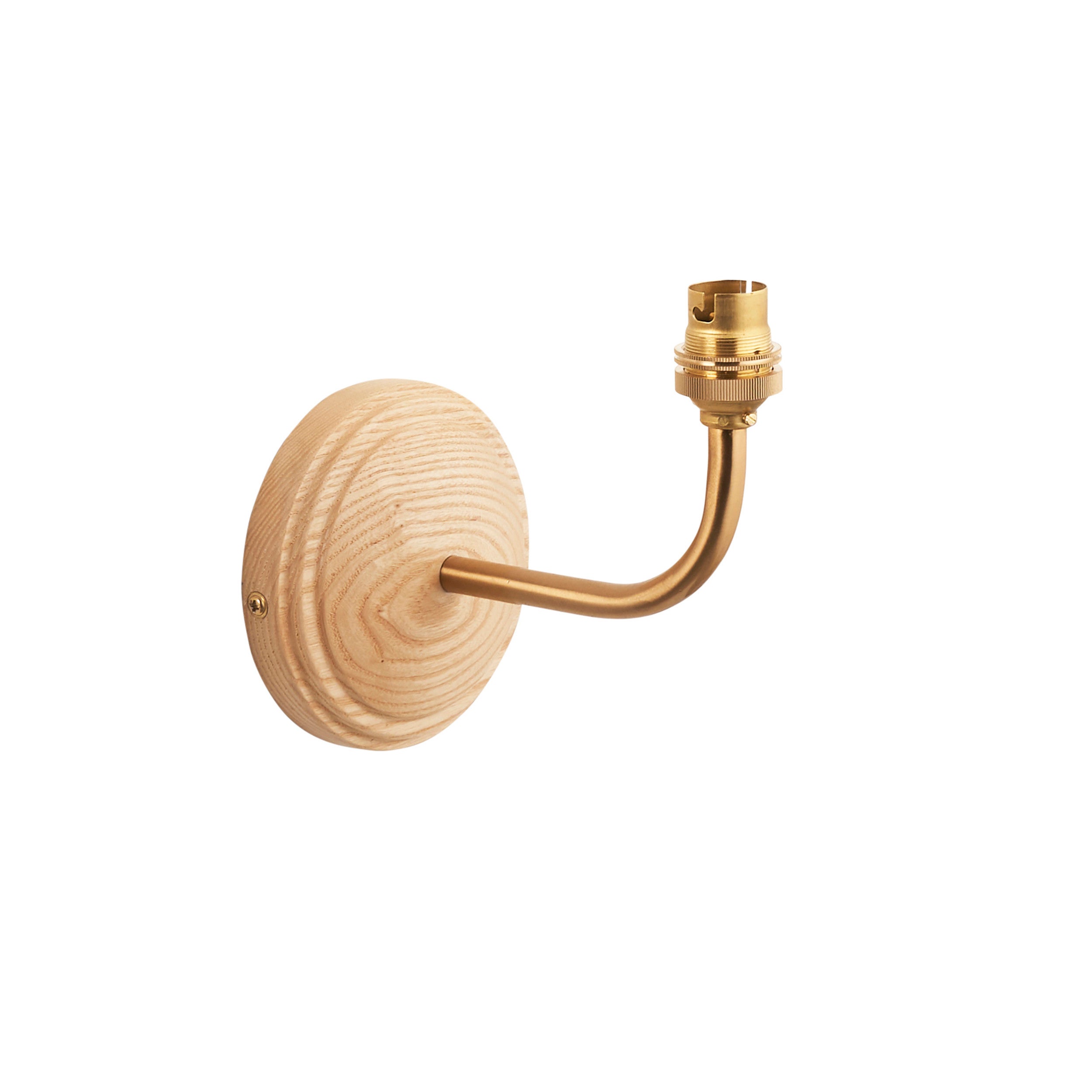 Kinkiet WOOD ARC mosiężny szczotkowany 1xB22x60W drewno wym:17x12x16,2cm IP20 Endon