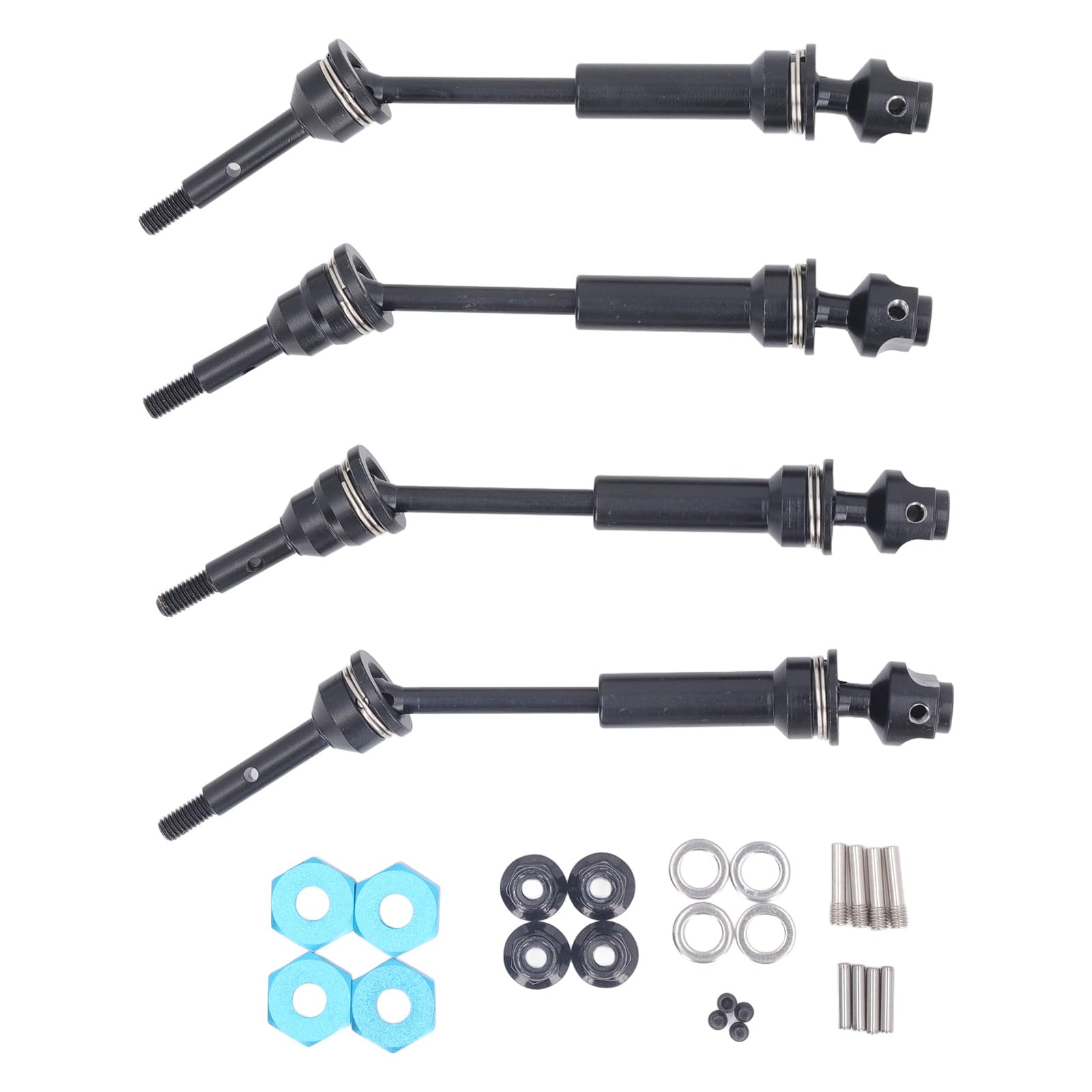 Lot de 4 arbres de transmission CVD avant et arrière compatibles avec 1/10 Traxxas Slash/Rustler/Stampede/Hoss VXL 4X4 2WD Platinum Ultimate RC Truck Cars Heavy Duty essieux de rechange #6851#6852 Lot de 4 arbres de transmission CVD avant et arrière compatibles avec 1/10 Traxxas Slash/Rustler/Stampede/Hoss VXL 4X4 2WD Platinum Ultimate RC Truck Cars Heavy Duty essieux de rechange #6851#6852