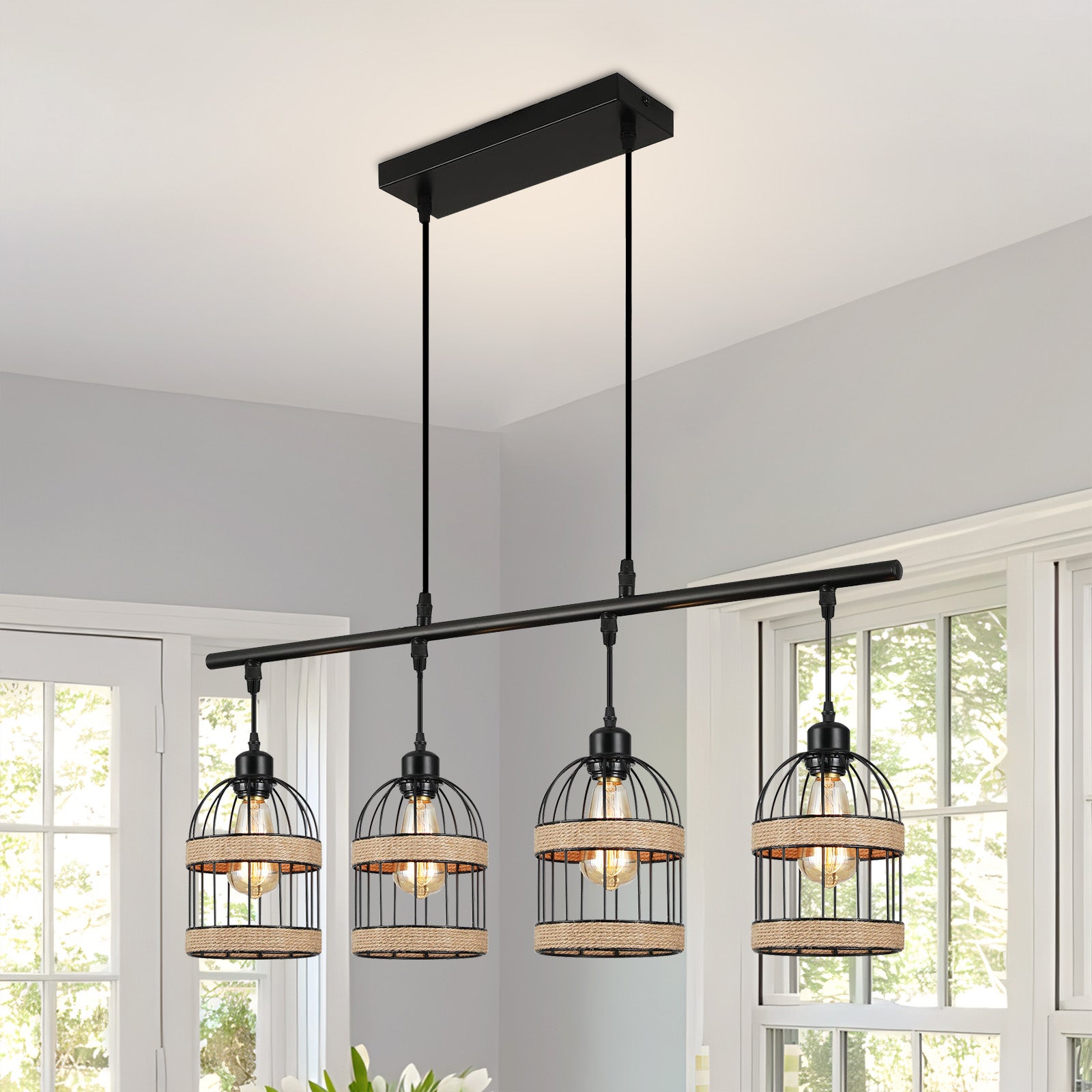 Grande suspension type atelier. Achat luminaire industriel cuisine