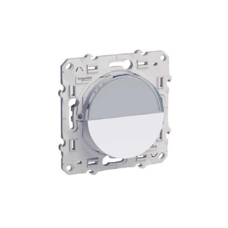 Schneider Electric - Odace - poussoir avec porte-étiquette blanc - S520266 - 2