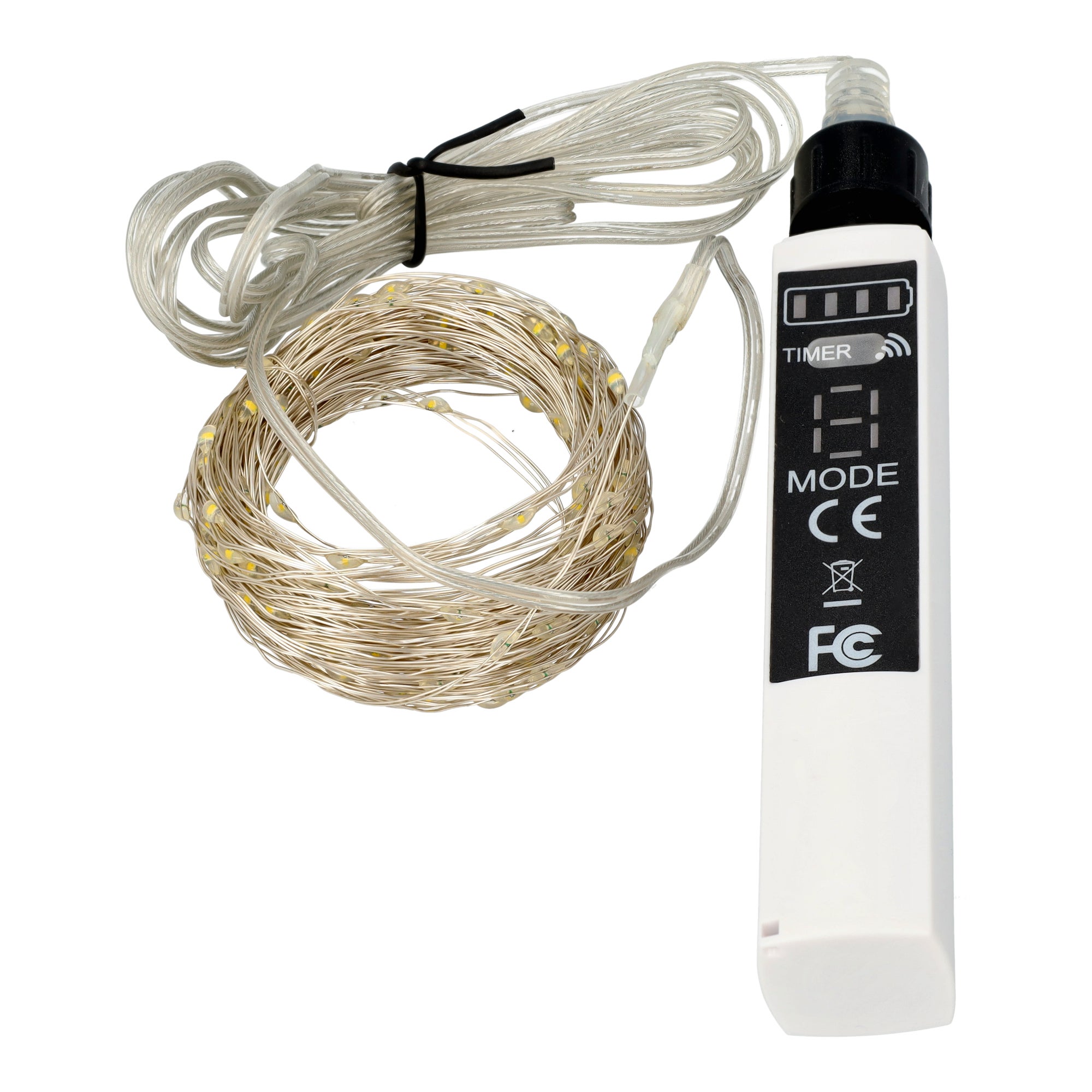 Jandei Guirlande lumineuse USB rechargeable 20m 200leds Warm avec télécommande Batterie 1800MA - 5