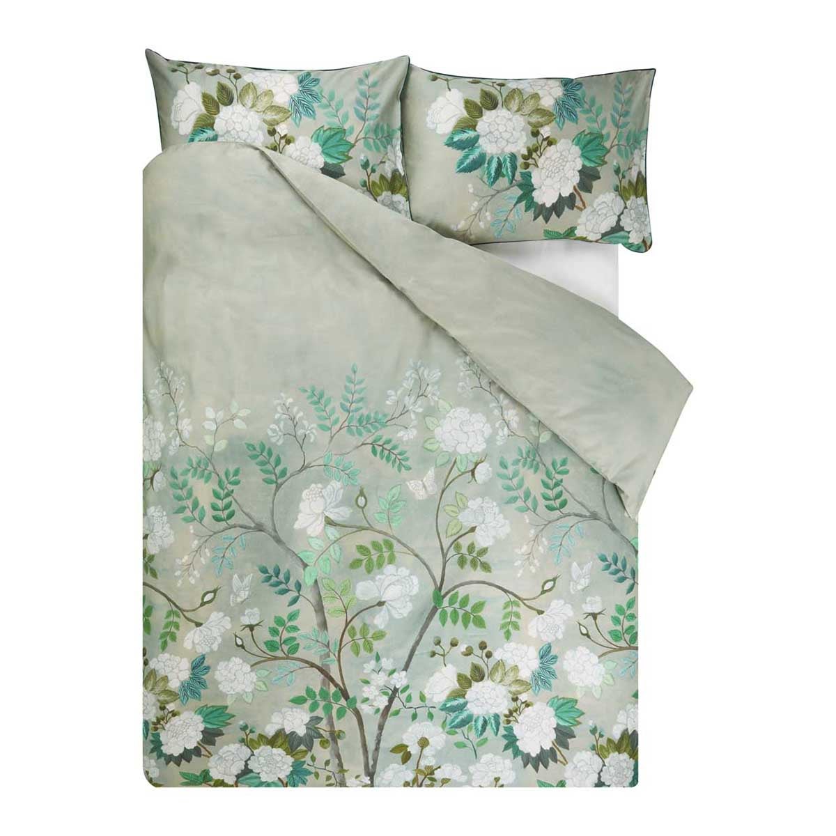 Housse de couette imprimée en satin de coton, Fleur Orientale - 2