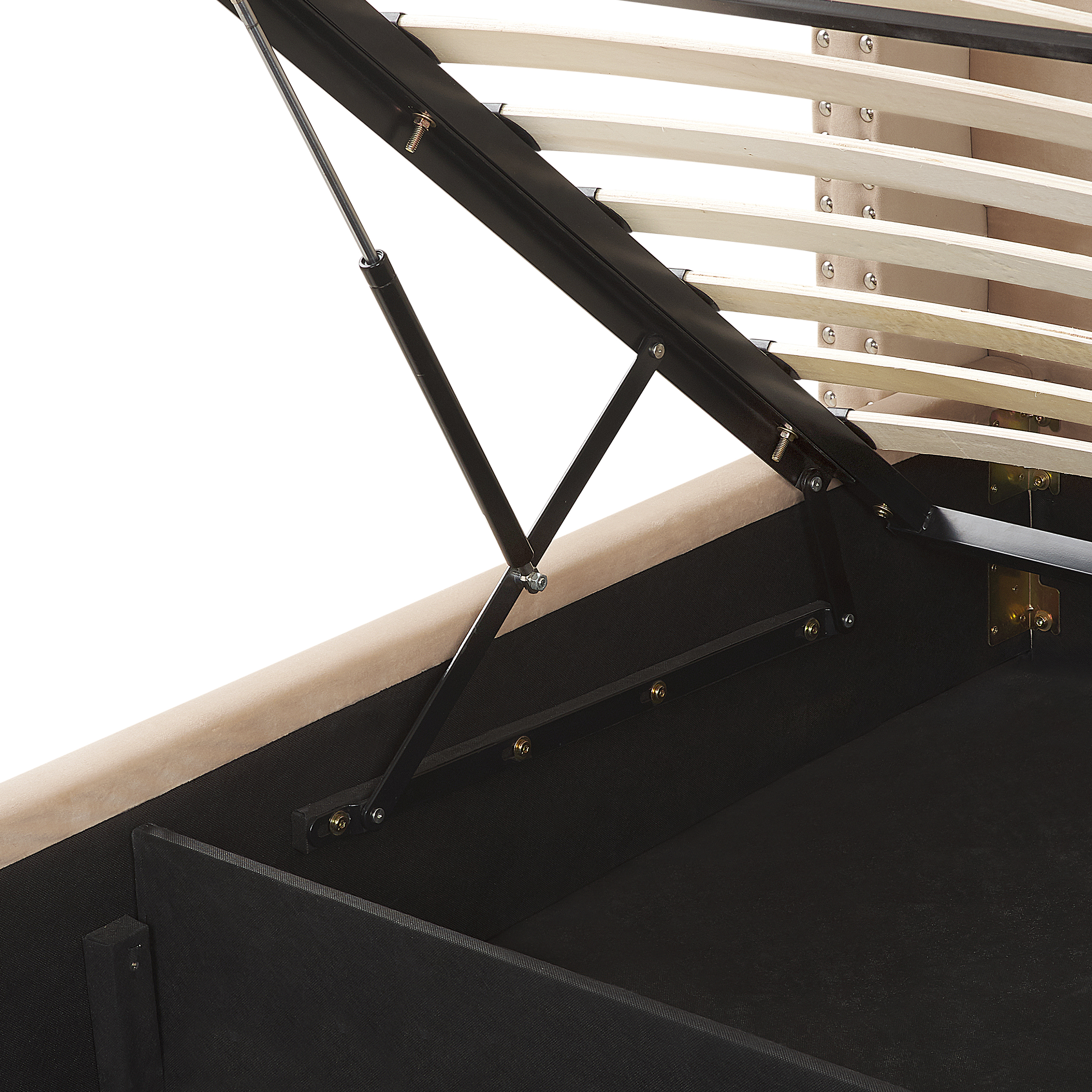 Letto contenitore Velluto LUBBON 180 x 200 cm Beige - 8