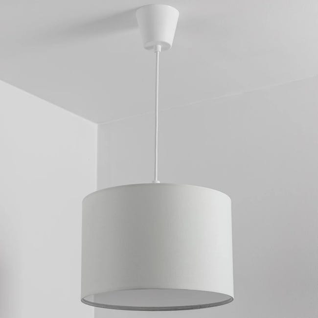 Diffuseur D'Abat-Jour Blanc 20cm En Acrylique - Remplacement Rond Anti-Éblouissement Pour Suspension Style Tambour, 1 Pièce