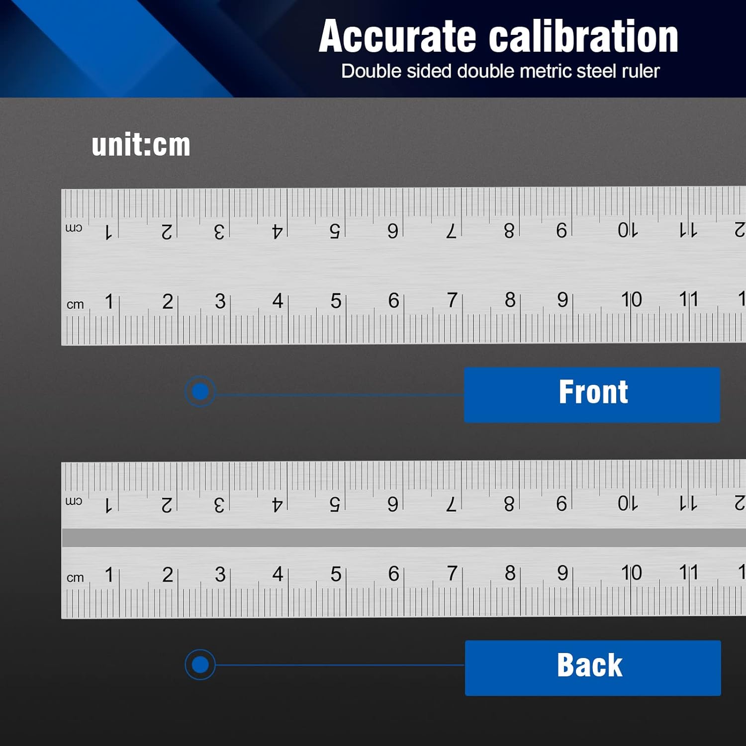 Esquadro combinado de aço inoxidável de 300 mm, ferramenta de medição ajustável. - 3