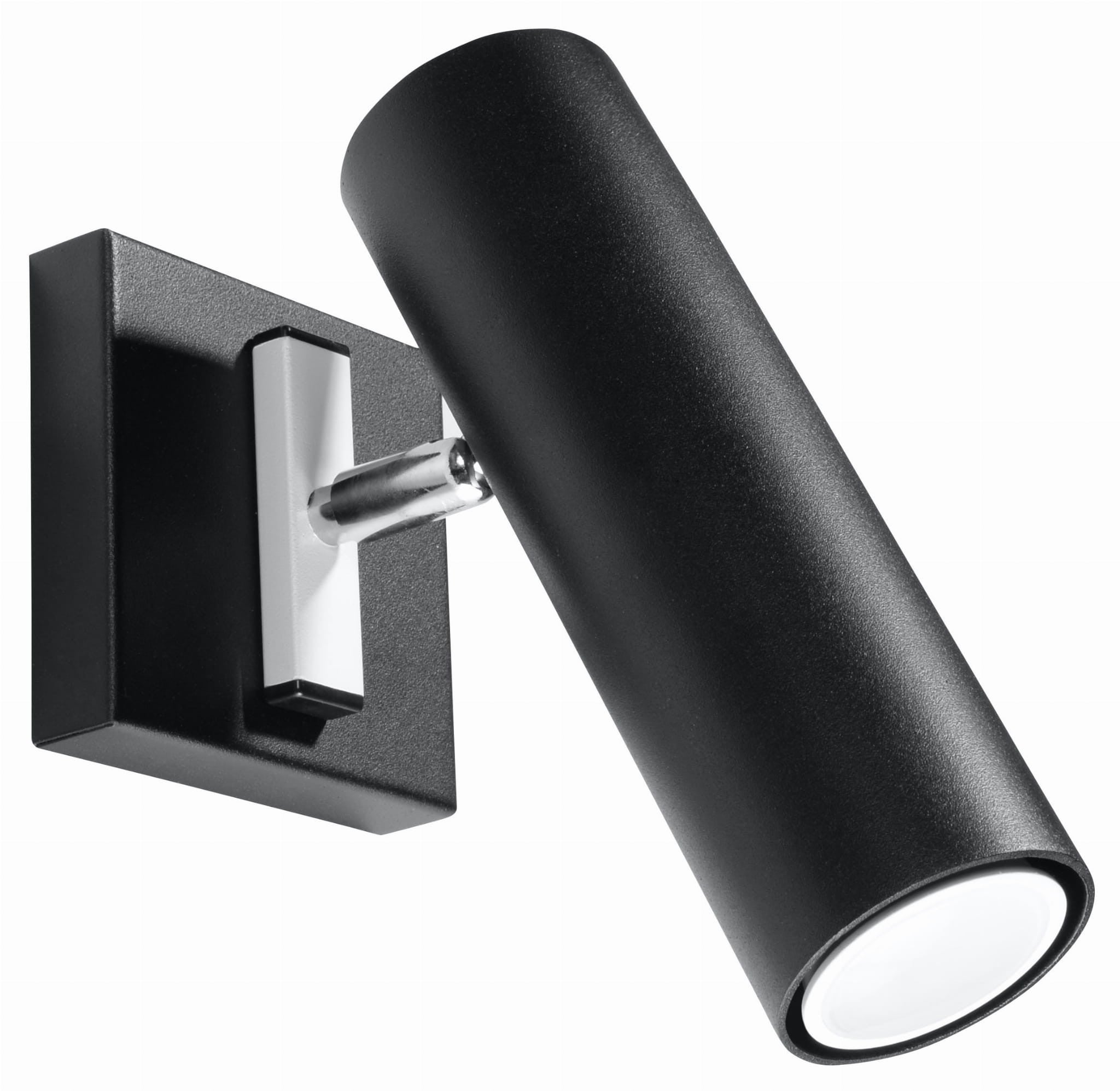Kinkiet ścienny Direzione czarno-biały-chromowany 1xGU10x40W wym: 20 x 18 x 18 cm metal IP20 Sollux Lighting