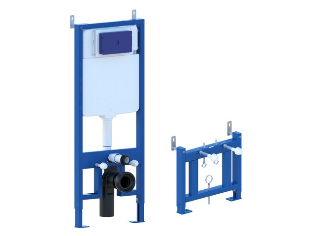 NALA Ensemble Structure , Cuvette , Cadre D'Encastrement Complet Avec Plaque Inox Pour Sanitaires Salle De Bain WC Et Bidet Suspendus