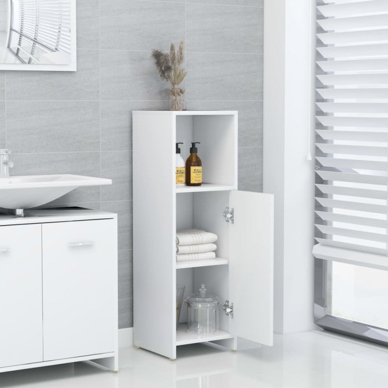 vidaXL Armadio da Bagno Bianco 30x30x95 cm in Legno Multistrato - 3