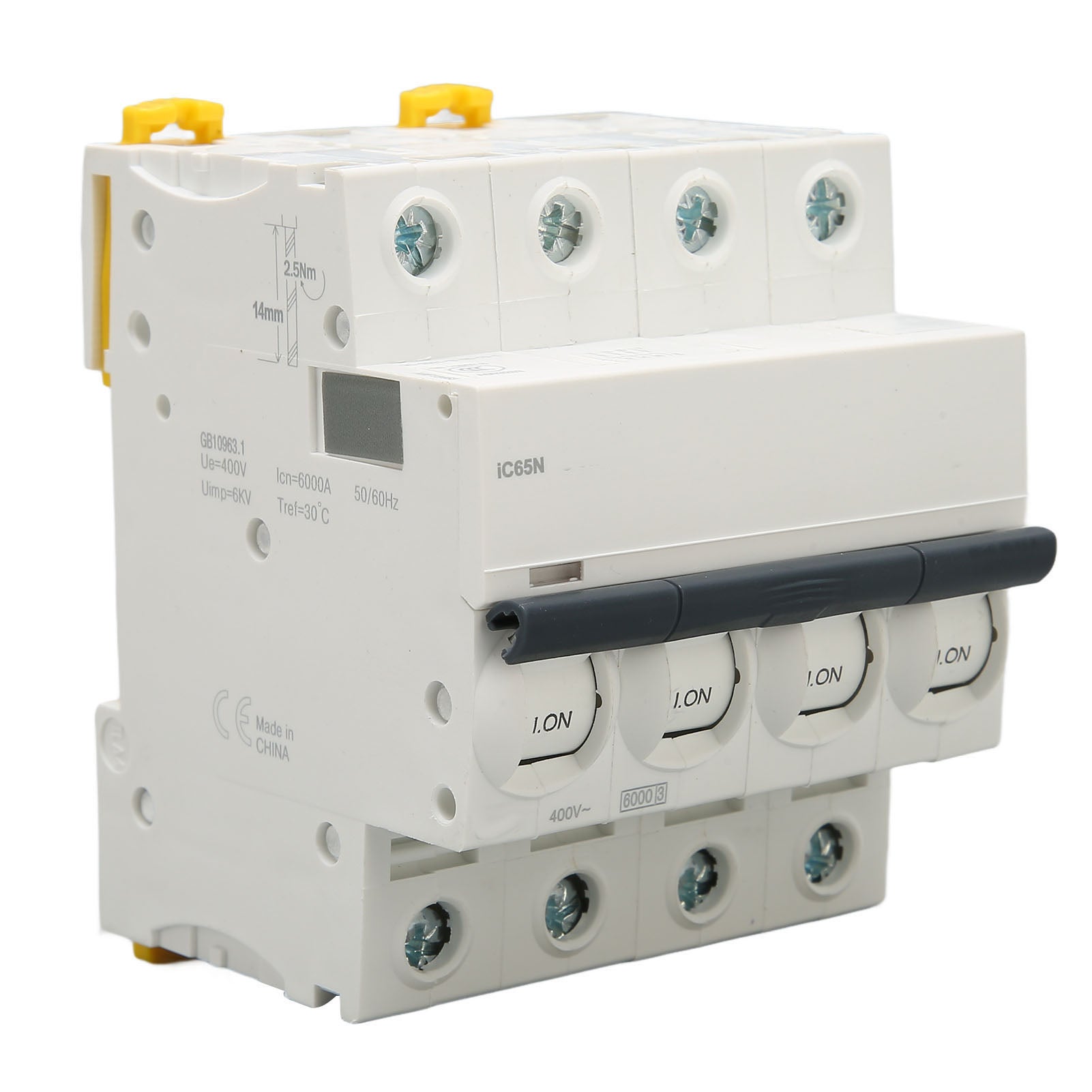 Interruttore automatico in miniatura PA66 con custodia ignifuga 4P per edifici commerciali AC 400V 40A - 9