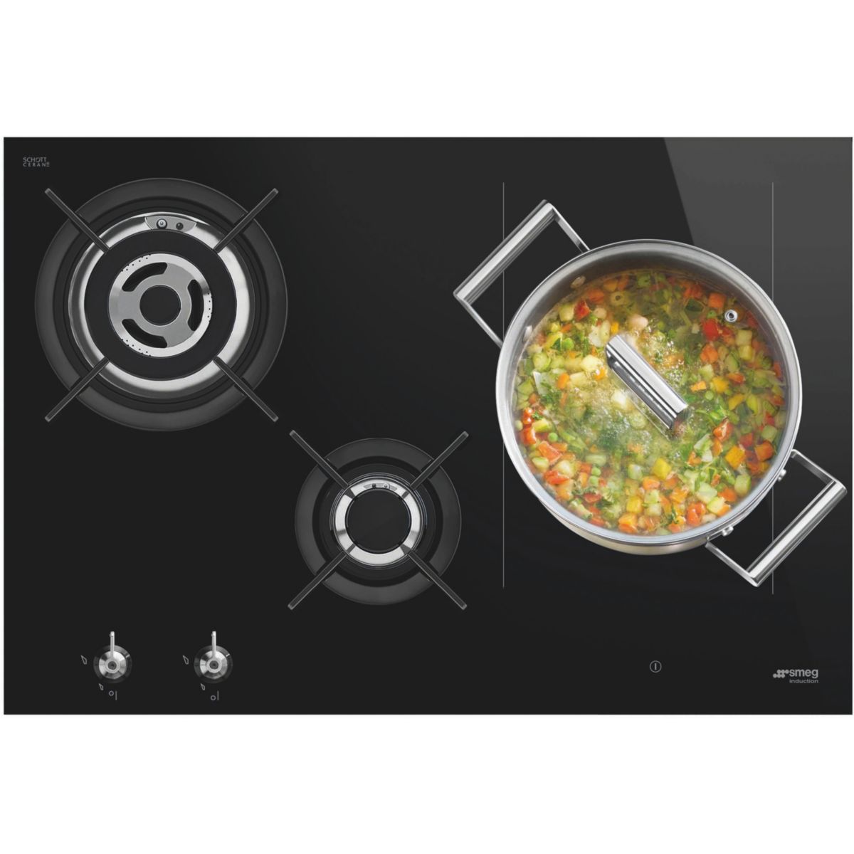 Plaque mixte induction gaz SMEG PM3743D - 4