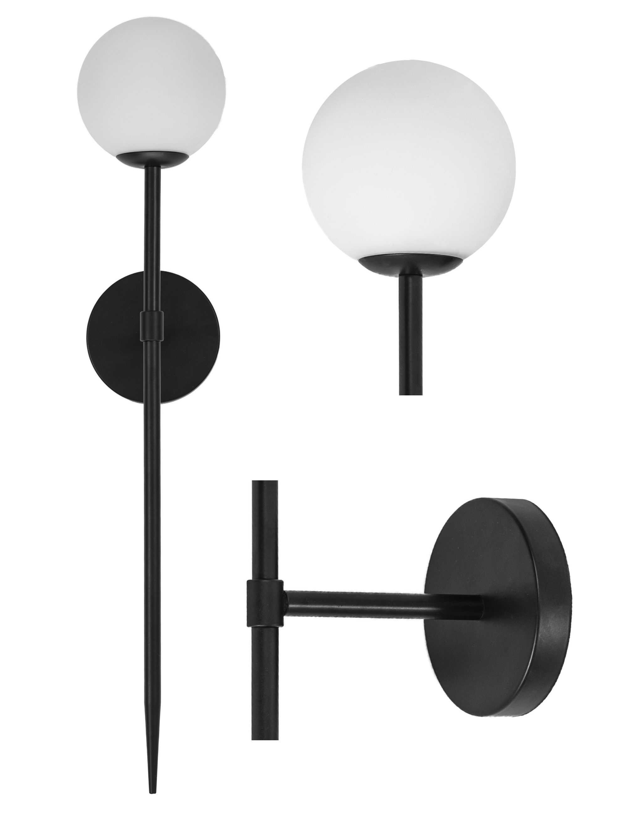 Kinkiet Toolight App577-1W Czarny 52Cm