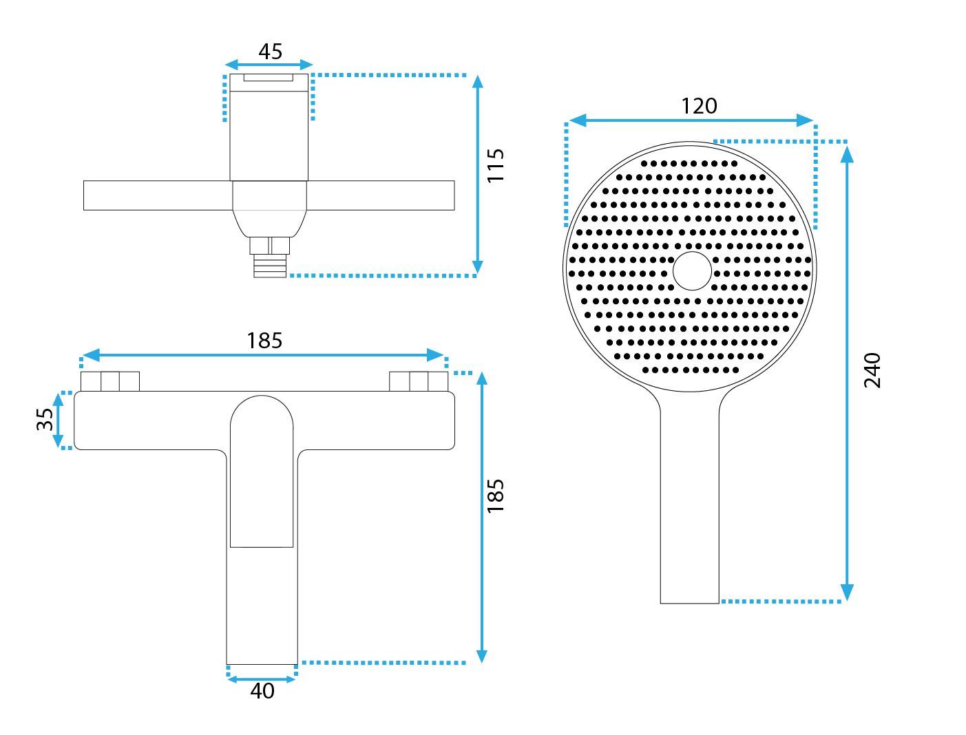 GRIFO DE BAÑERA REA AVALON GOLD - 5
