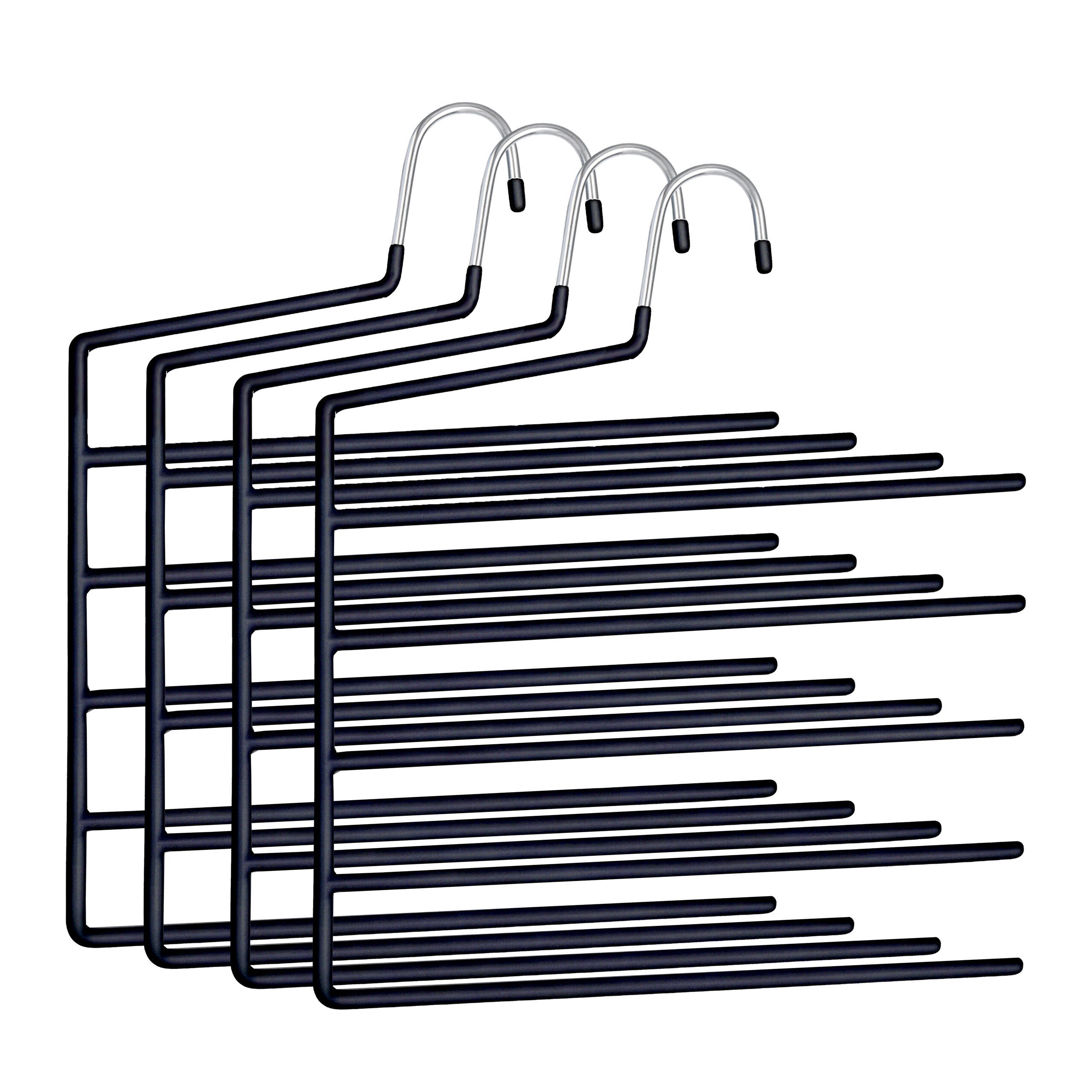 Gruccia Per Abiti Con 10 Clip, Confezione Da 4, Stendibiancheria, Grucce Per Calzini In Acciaio Inossidabile Antivento E Antigoccia 87915201