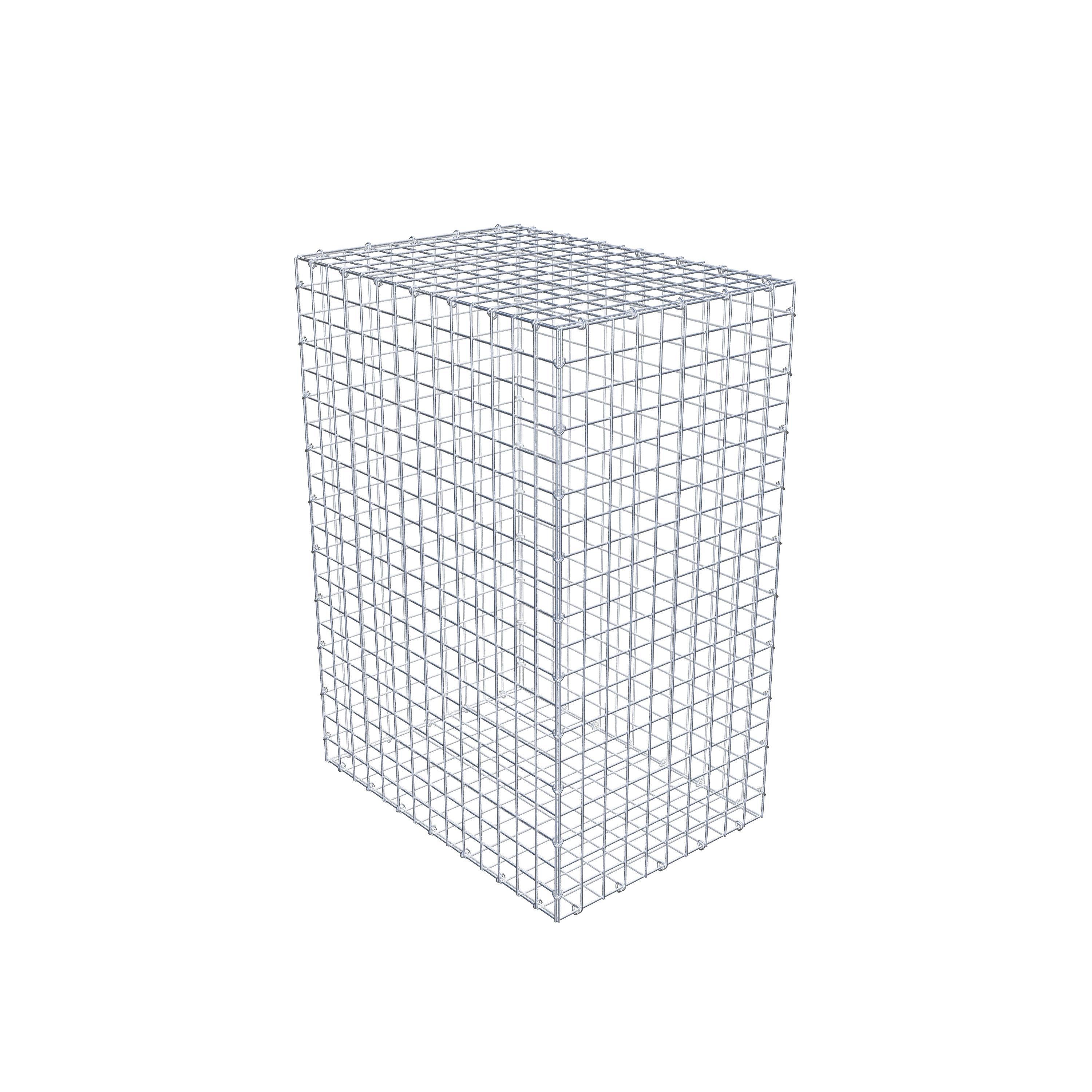 Gavión de acero galvanizado 100x70x50cm (LxAxP), malla 5 x 5cm, Anillo en C, jaula metálica para muro o jardín - 6