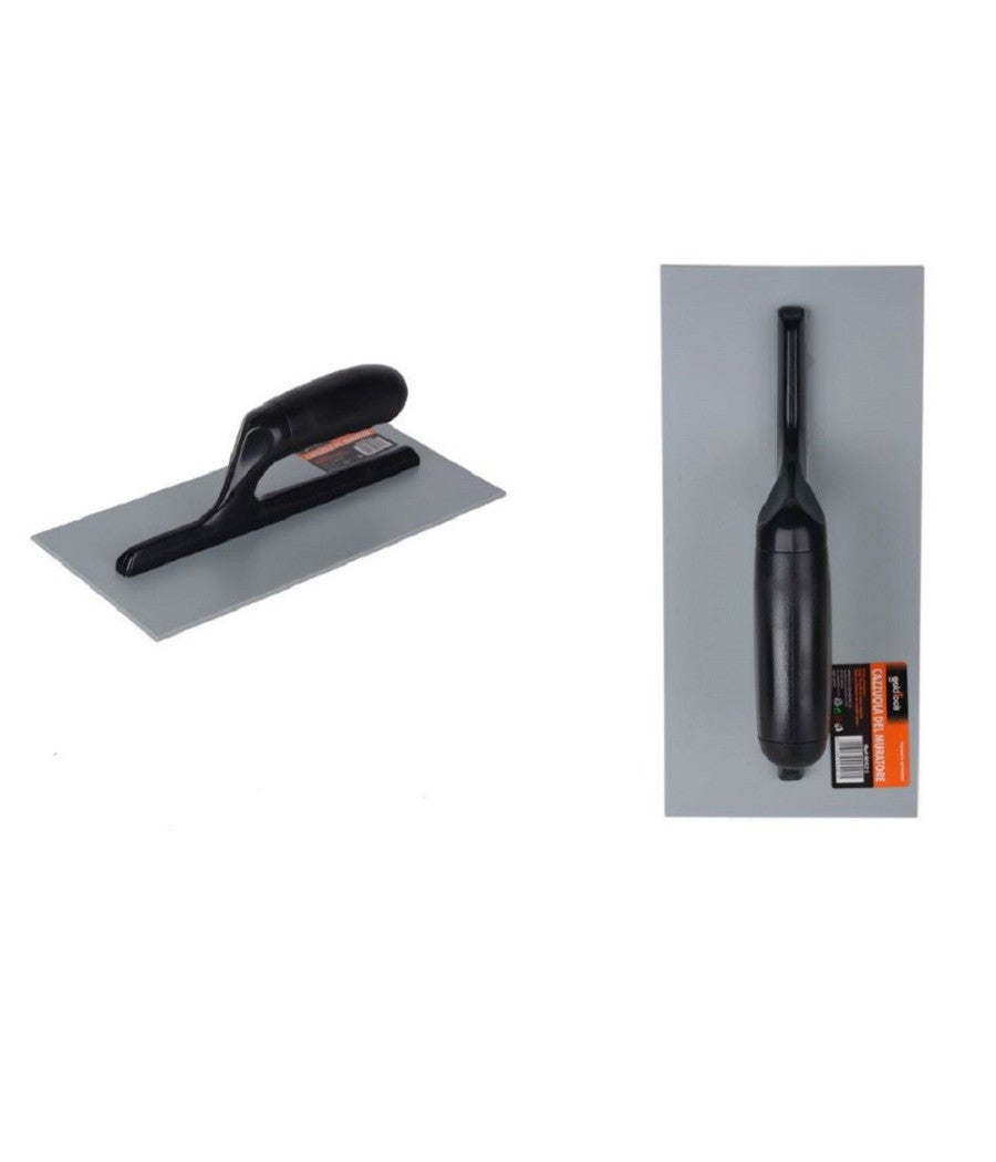 NELA Cazzuola Black Edition – 27,9 X 12 Cm, Lama In Acciaio Inox, Manico In Sughero, Per Rasature E Decorativi Chiari