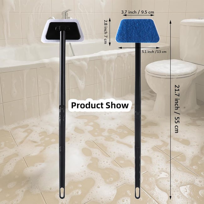 Brosse Nettoyage 4 En 1 Avec Manche Télescopique – Balai Brosse Sol Salle De Bain Toilettes Cuisine